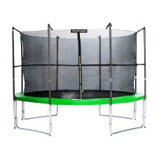 Trampolína TECHFITNESS 396 cm zelená s vnitřní sítí Trampolína